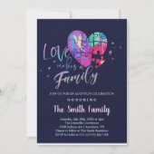 里子誕生お祝い/シャワー招待状 招待状 (正面)