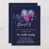 里子誕生お祝い/シャワー招待状 招待状 (正面/裏面)