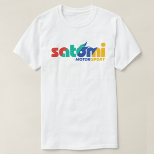 里見モータースポーツ「𝙩𝙚𝙖𝙢 𝙨𝙖𝙩𝙤𝙢𝙞」 Tシャツ