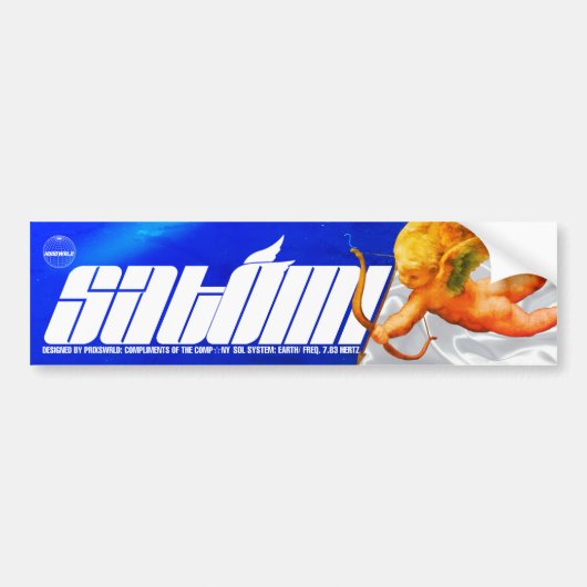 里見モータースポーツ「25」スラップステッカー バンパーステッカー (正面)