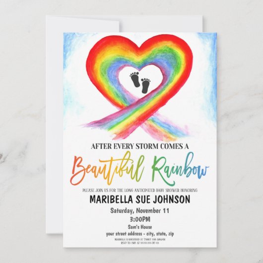 里親お披露目会のご案内 招待状 (正面)