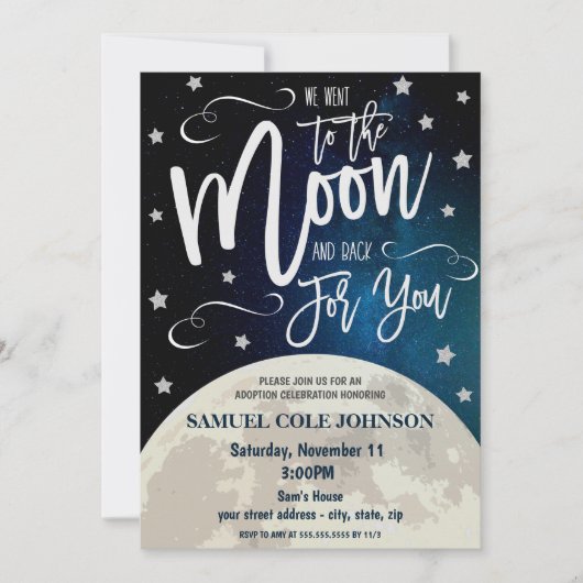 里親お祝い招待状 招待状 (正面)