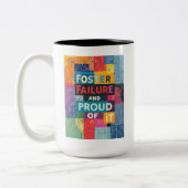 里親とパパのためのペット里親の失敗のマグカップ ツートーンマグカップ (左)