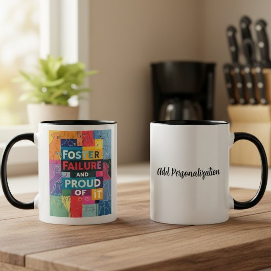 里親とパパのためのペット里親の失敗のマグカップ ツートーンマグカップ