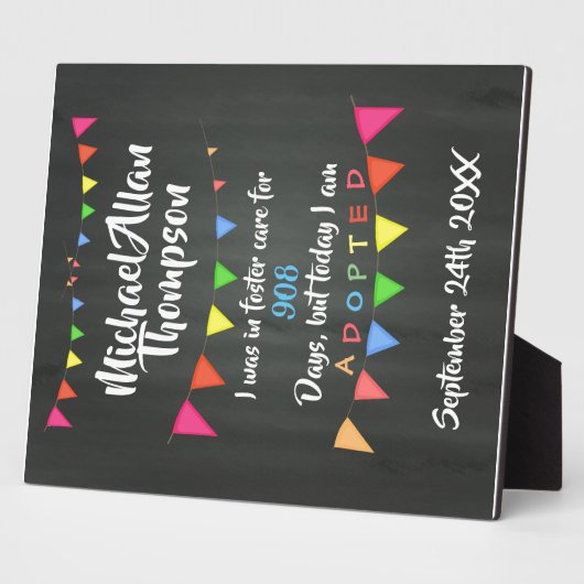 里親の発表気にの最終日 フォトプラーク (側面)