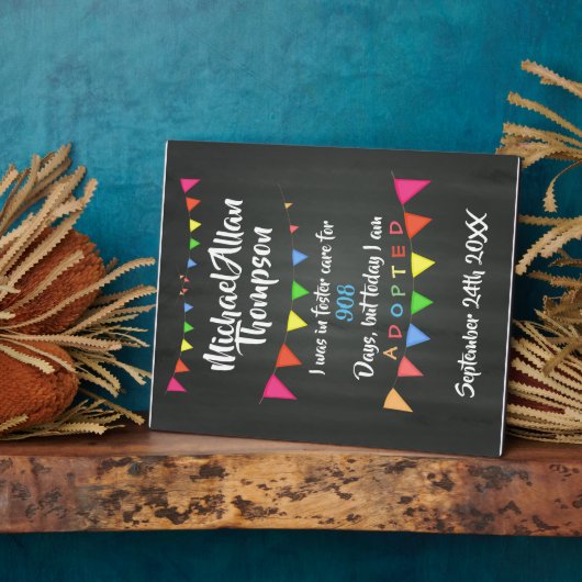 里親の発表気にの最終日 フォトプラーク (側面)