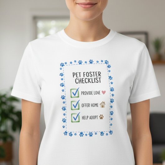 里親ギフト動物愛護チェックリスト Tシャツ