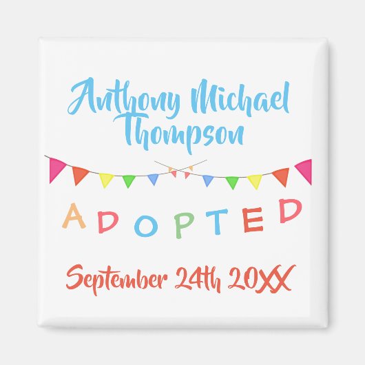 里親パーティー磁石気にの採用 マグネット (正面)