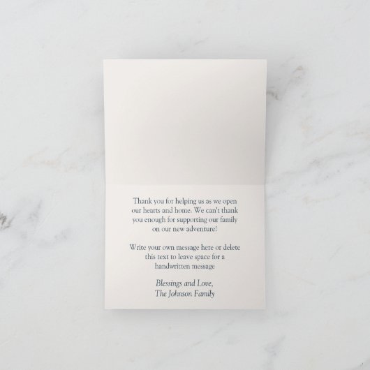 里親募集シャワ気にーの里親募集 サンキューカード (内部)