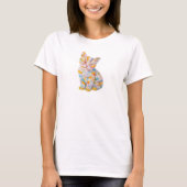 里親募集中のかわいいカラフルな子猫 Tシャツ (正面)
