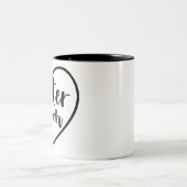 里親犬ママハート ツートーンマグカップ (中央)