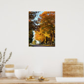 里道の秋の色彩 ポスター (キッチン)