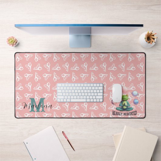 重いめい想カエルよよくはしゃぐが禅 デスクマット (オフィス1)