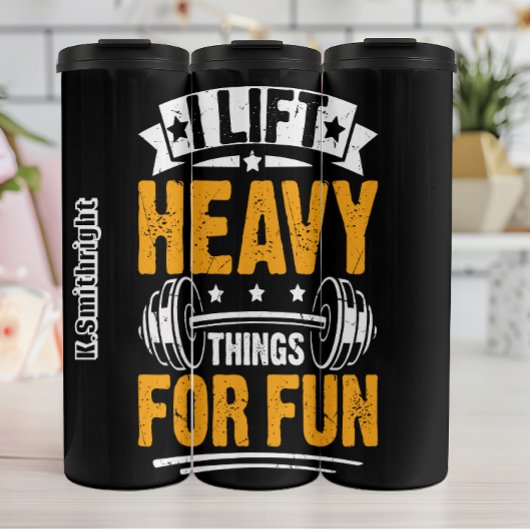 重いものを持っておもしろい タンブラー