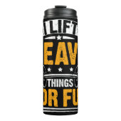 重いものを持っておもしろい タンブラー (正面)