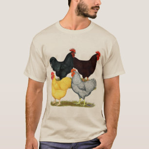 重いオンドリの鶏の四つ組 Tシャツ
