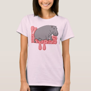 重いカバ-ピンク Tシャツ