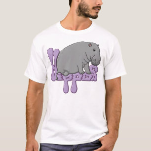 重いカバ-紫色 Tシャツ