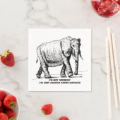 重いクロスハッチの象 スタンダードカクテルナプキン (インサイチュ)