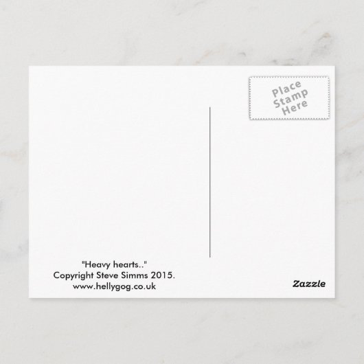 重いハート ポストカード (裏面)