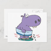 重いヒッポのブレイクスケールのダイエットユーモア ポストカード (正面/裏面)