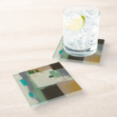 重いブラシの打撃との表現主義者の絵画 ガラスコースター (アングル)