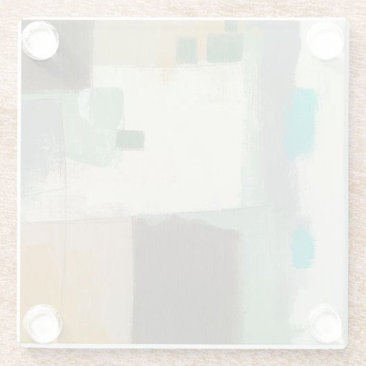 重いブラシの打撃との表現主義者の絵画 ガラスコースター (裏面)