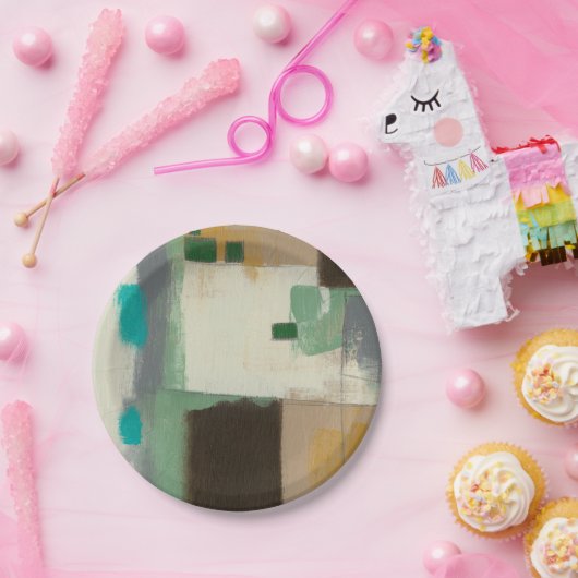 重いブラシの打撃との表現主義者の絵画 ペーパープレート (パーティー)