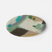 重いブラシの打撃との表現主義者の絵画 ペーパープレート (アングル)