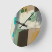 重いブラシの打撃との表現主義者の絵画 ラウンド壁時計 (傾斜)