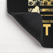 重いペットの猫を持ち上げる重量挙げ猫の飼い主の重量 マウスパッド (コーナー)