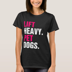 重いペット犬を連れ上げる Tシャツ