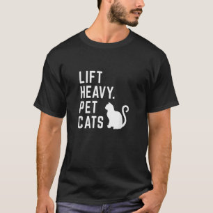 重いペット猫のジムおもしろいトレーニング Tシャツ