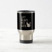 重いペット猫を持ち上げる – ジおもしろいムトレーニング トラベルマグ (中央)