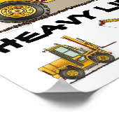 重いリフターズクレーンのトラックポスター ポスター (角)