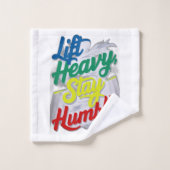 重いリフト、謙虚な滞在 バスタオルセット (ウォッシュタオル)