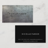 重い傷付けられたブラシをかけられた金属の質 名刺 (正面/裏面)