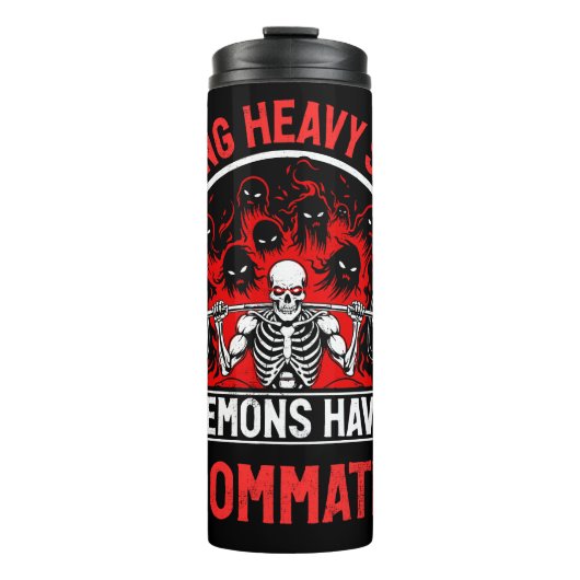 重い悪魔を持ち上げるとルームメイトになる タンブラー (正面)