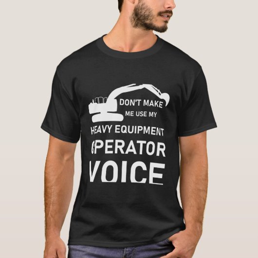 重い機器のオペレータを使用しない Tシャツ (正面)
