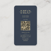 重い機器オペレモダンータMonogramダークブルー 名刺 (裏面)