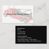 重い牽引牽引トラックドライバー 名刺 (正面/裏面)
