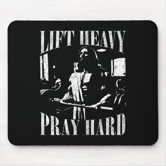重い祈懸命ジムJesus Christian For Chris マウスパッド (正面)