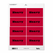 重い移動ラベル（赤） ラベル (フルシート)