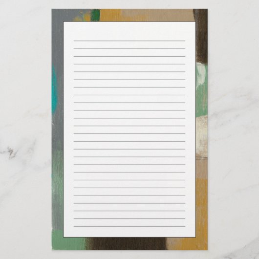 重い筆絵画跡を持つ表現派 便箋 (正面)