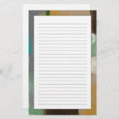 重い筆絵画跡を持つ表現派 便箋 (正面/裏面)