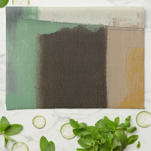 重い絵画ブラシストロークの表現者 キッチンタオル (折り畳み)