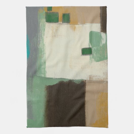 重い絵画ブラシストロークの表現者 キッチンタオル (縦)