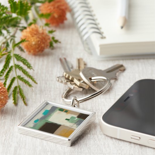 重い絵画ブラシストロークの表現者 キーホルダー (側面)