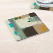 重い絵画ブラシストロークの表現者 スクエアペーパーコースター (アングル)