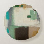 重い絵画ブラシストロークの表現者 ラウンドクッション (裏面)